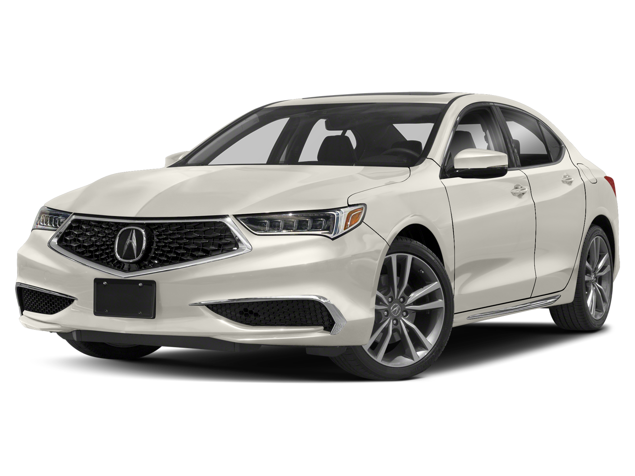 2019 Acura TLX SH AWD V6 w/Tech 4dr Sedan w/Technology Package in Platinum White Pearl — front three-quarter view